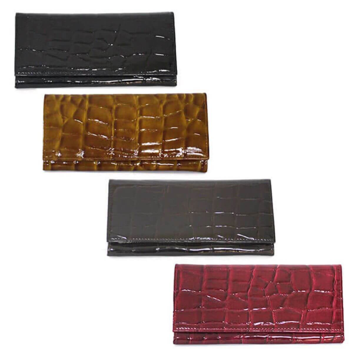 Croco Long Purse